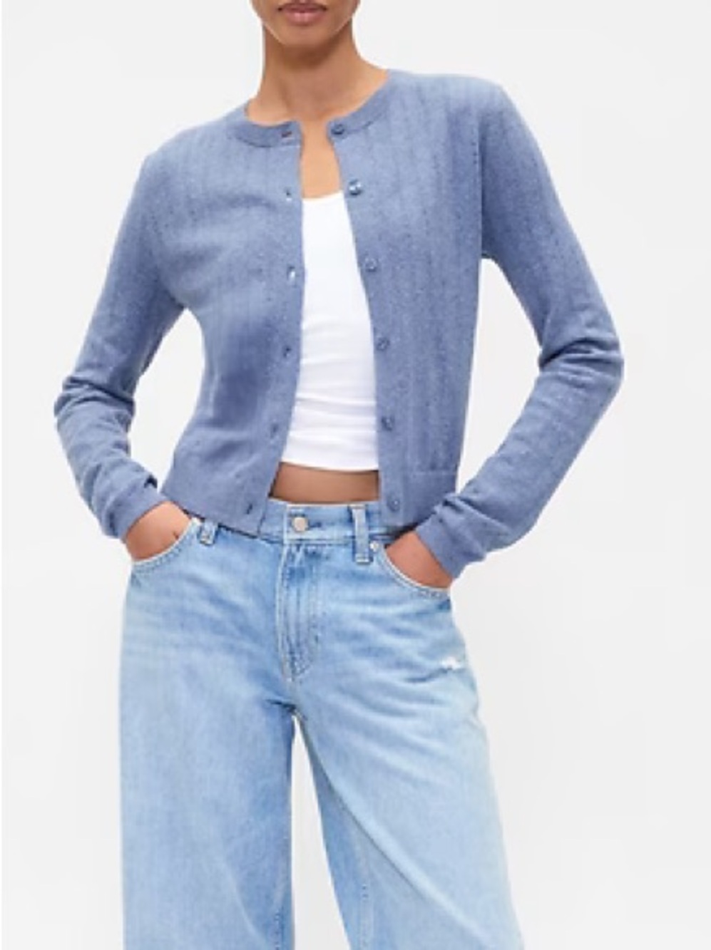 Gap CashSoft Pointelle Cardigan